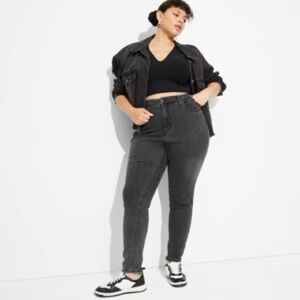 Stylish black denim jeans